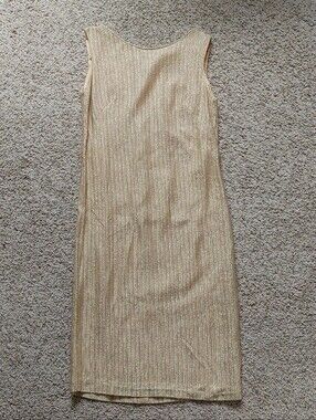 Sleeveless Gold Sheath Dress